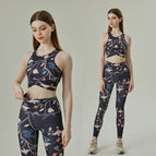 Spring and Summer New Yoga Clothes Cross Back High Strength Fitness Suit High Waist Hip Lifting Sports Fitness Pants for Women 723+181