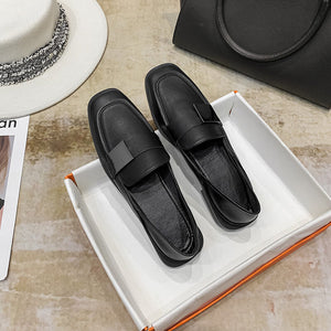 2022 new fashion loafer small leather shoes women's plus size shoes British style shoes 988-56