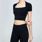 New Yoga Short Slimming Sports Top Women's Short-Sleeved Tight T-shirt Workout Clothes sports top
