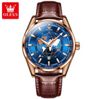 OLEVS men's Watch waterproof Embossed globe pattern fashion quartz men's watch 9926