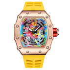Pintime 2023 New Quartz men's Watch Live Popular Tourbillon Hollow out Trendy Men's quart Casual Watch 8133