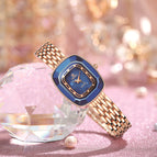 Quartz Watch Ladies Small Green Watch Square Malachite Design Vintage Elegant Waterproof Watch S039