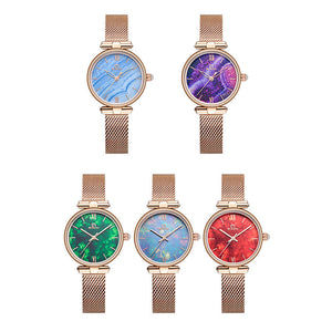 Tiktok Red Green Malachite Green Dial, Emerald High School Girl's Watch Woment Watches Casual