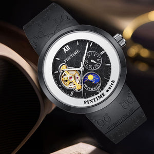 Pintime men's watch Automatic Mechanical Watch Three-Eye Watch Fashion Trendy Men's Watch Pintime men's watch Calendar Luminous mattle fashion men casual quartz Watch 2980