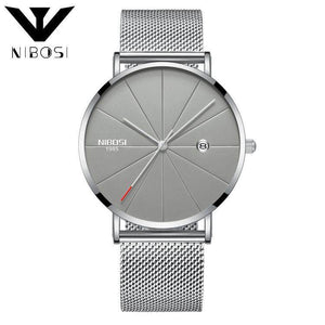 NIBOSI 2321 Ultra Thin Fashion Men Watch Top Luxury Brand Business Quartz Watches Waterproof Sports Watch Men Clock