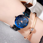 GEDI Women watch diamond waterproof leather quartz lady students watch 12006
