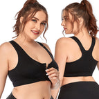 Large size Bra zipper sports bra lady running yoga bra without rims sports women bra vest 7652