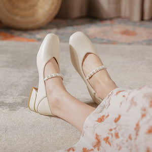 Mary Jane women's shoes college style thick heel women's shoes 2022 new Japanese square toe French single shoes women 189-22