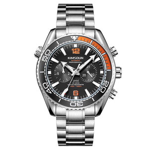 KIMSDUN high-end watch sports watch men's waterproof steel belt automatic mechanical watch men's watch K-1804A steel