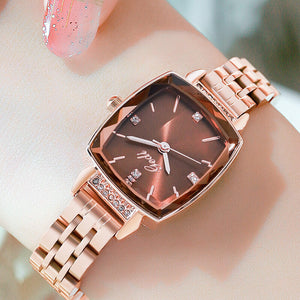Gedi2021 new women's watch Korean fashion leisure diamond inlaid waterproof quartz office lady watch 13019