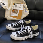 Classic canvas shoes couple sneakers 2021 autumn new student shoes basic all match shoes 618