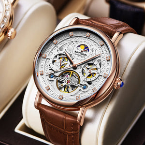KIMSDUN new famous watch moon phase hollow tourbillon automatic mechanical watch men's watch K-2032A