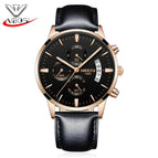 NIBOSI 2309 Men Watch Chronograph Sport Mens Watches Top Brand Luxury luminous Waterproof Full Steel Quartz Gold Clock Men