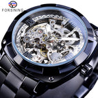 Forsining women watch fashion hollow out waterproof auto mechanical men's casual watch SLZe140