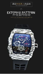 Watch for me Barrel-Shaped Quartz Watch Fashion Six-Pin Running Seconds Wood Grain Waterproof Men's Watch 9791F