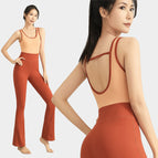 Bootcut Trousers Yoga Jumpsuit Women's Tight Breathable Quick-Drying Sports Fitness Aerial Jumpsuit Jumpsuit