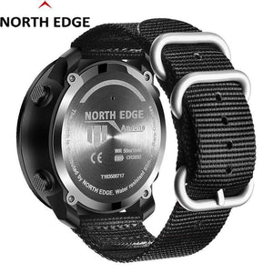 NORTH EDGE Apache3 jam tangan lelaki Men Sport Outdoor Watch Waterproof 50M Military Army Watch Running Swimming Altimeter Barometer Compass WATCH