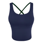 Yoga Vest 2022 new sling exercise fitness clothing fashion sweat-absorbent quick-drying women chest pad top 8067