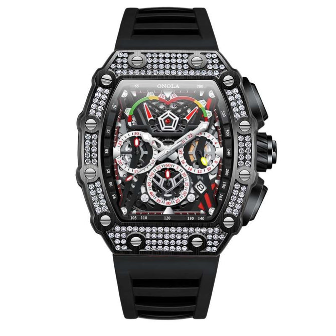 ONOLA ON6827D Fashion and Fully-Jewelled Design Multi-Functional Automatic Mechanical Watch Men's Tik Tok Live Stream Hot Watch