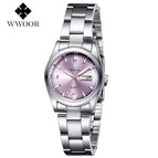 WWOOR 8804 Luxury Brand Watches Women's Full Steel Business Casual Wrist Watches Women Date Day Clock Luminous Quartz Watch Reloj