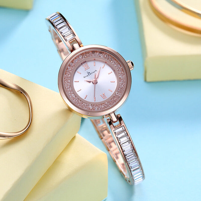 New Full Diamond Bracelet Bracelet Watch Ladies Fashion Luxury Waterproof Ladies Watch K-8014L