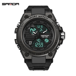 SANDA Professional Military Mens Sports Watches Digital LED Army Dive Watch Men Fashion Casual Electronics Wristwatches