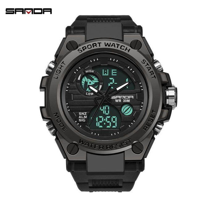 SANDA Professional Military Mens Sports Watches Digital LED Army Dive Watch Men Fashion Casual Electronics Wristwatches