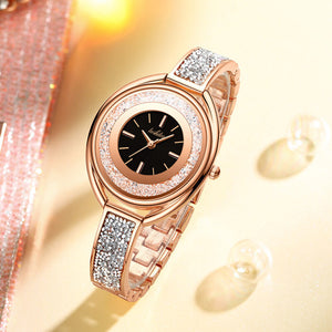 Women watch New quicksand rose gold diamond watch ladies fashion trend quartz watch 055