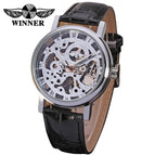 Winner Mechanical Watch Men's Fashion Casual Retro Roman Style Hollow-out Watch Manual Mechanical Watch SLZ11