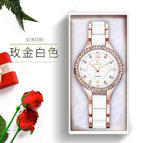 Watch New Ceramic Ladies Watch Inlaid Brick Fashion Waterproof Hot Selling Ladies Quartz Watch s034