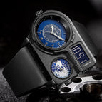 Oulm watch for men genuine large dial quartz watch leather sports casual men's watch gold men's watch HP5026