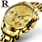 Ontheedge rzy026 steel case steel strip multi-functional steel watch men's genuine quartz 6-pin wholesale business Watch
