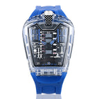 KIMSDUN Men's watch Trendy personality transparent men's watch silicone quartz  sports causal men's watch K-725D