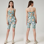 Romantic Yoga Suit Summer Sports Women's High Strength Fitness Quick-Dry running fitness Vest Yoga Pants lady set XK18+HN90