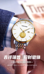 KIMSDUN Women's Watch Waterproof Stainless Steel Calendar High-End Watch Business Men's casual quartz Watch K-1809B