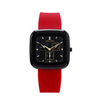 2021 new silicone women's watch TICTOC three-eye fashion ladies watch trendy black temperament watch women casual  8202