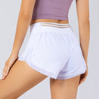 New sports shorts summer mesh breathable anti-glare spell yarn high waist slim running fitness training yoga pants 6130