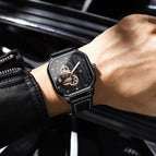 KIMSDUN men's casual watch Square Non-Mechanical Watch Waterproof Fashion  Men's Watch Sports Quartz Watch K-2168B