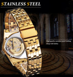 2022 New Forsing Men's Fashion Casual Hollow out Wristwatch Automatic Mechanical Watch