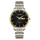 KIMSDUN new watch men's fashion watch double calendar stainless steel belt luminous waterproof high-end quartz watch K-1802B