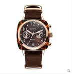 Fashion Guou 8218 Brand Square Men's Or Woman's Noctilucent Canvas Waterproof Quartz Gift Watches