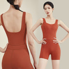 Dancing Dress New yog suits with Chest Pad Quick-Drying Tight Aerial Yoga Clothes Women's Fitness Jumpsuit ENY305