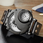 Oulm Fashion Trend Men's Watch Dual Time Zone Personality Sports Quartz Men's Watch 9591