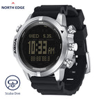 NORTH EDGE AQUA 5800mAh New Arrival Original Men's Professional Diving Computer Watch Scuba Male Watches Free Diving Waterproof 100M Altimeter Barometer Compass