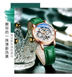 Chenxi Watch Ladies Casual Luminous Waterproof Automatic Skeleton Mechanical Watch CX-8831