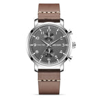 Megir Watch Men's Business Multifunction Chronograph Steel Belt Quartz men Watch 2160g