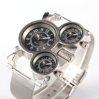 Oulm Men's Watch Quartz Watch Hot Sale Watch Mesh Belt Fashion Men's Watch Big Dial HT1167