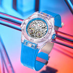 ONOLA ON3835 2023 New men watch Double Flying Wheel Automatic Mechanical Watch Men's Silicone Band Waterproof men Watch