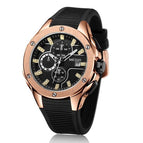 MEGIR 2053 Men's Sports Chronograph Quartz Watches Silicone Strap Luminous Waterproof Wristwatch Man Relogios