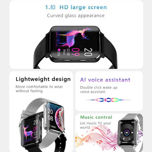 NORTH EDGE  2023 NEW SurfaceScreen Blood Glucose Smartwatch Bluetooth Call Temperature Blood Oxygen Sleep Monitoring ECG+PPG Sports Calculator Smart Watch